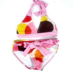 Limited Too Girls Bikini Mod Circles 6/7 Two Piece